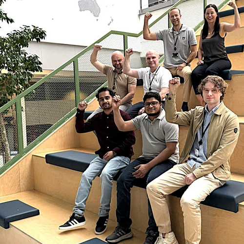 Images of office employees as an individual or group depicitng office culture.